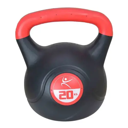 Gantera kettlebell Lifefit 529FVINKETT20, 20kg (Negru/Rosu)