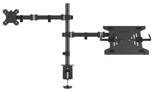 Suport ergonomic din aluminiu Neomounts FPMA-D550NOTEBOOK, pentru laptop si monitor, 10inch-32inch (Negru)