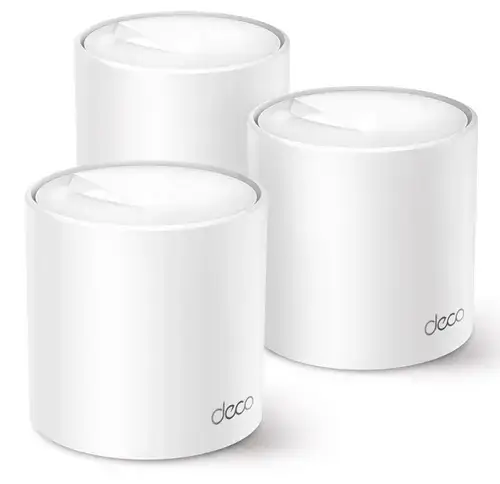 Whole Home Mesh Wireless TP-Link Deco X50, Gigabit, WiFi 6, 3000 Mbps, 3 Pack (Alb)