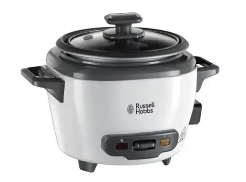 Aparat de gatit orez Russell Hobbs Small 27020-56, 200 W, 0.4 L, Mentinere automata la cald (Alb/Negru)