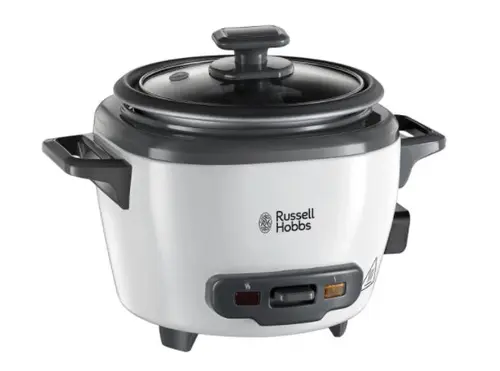 Aparat de gatit orez Russell Hobbs Small 27020-56, 200 W, 0.4 L, Mentinere automata la cald (Alb/Negru)