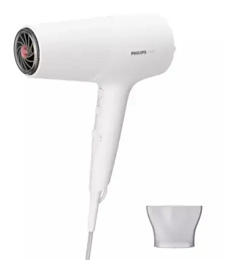 Uscător de par Philips 5000 BHD500/00, 2100 W, 6 viteze, 3 setari de temperatura, Tehnologie Thermoshield (Alb)