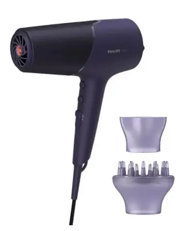 Uscator de par PHILIPS Seria 5000 BHD514/00, 2300 W, 2 viteze, 3 trepte de caldura, Tehnologie ThermoShield (Mov)