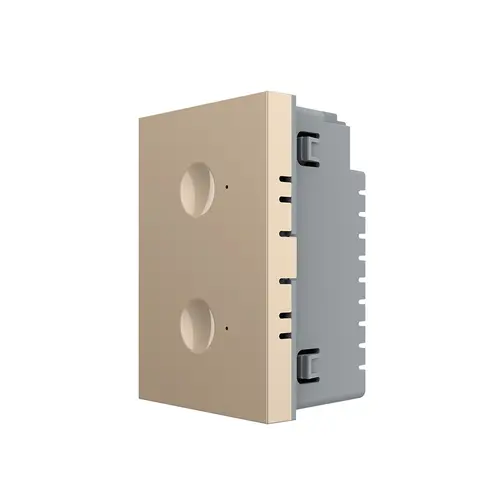 Modul intrerupator dublu cu touch Livolo standard Italian, Serie noua (Auriu)