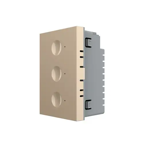 Modul intrerupator triplu cap scara / cap cruce cu touch Livolo standard Italian, Serie noua (Auriu)