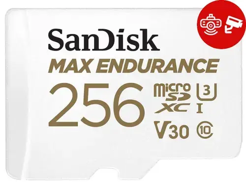 Card de memorie Sandisk MAX Endurance microSDXC, 256GB, Clasa 10, UHS-I U3 + Adaptor SD