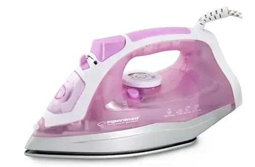 Fier de calcat ESPERANZA Tulle Ceramic, 2400W (Alb/Roz)