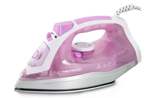 Fier de calcat ESPERANZA Tulle Ceramic, 2400W (Alb/Roz)