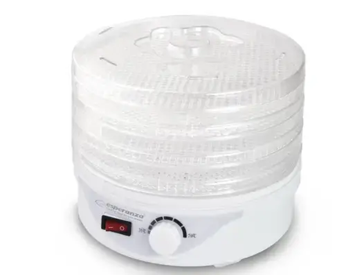 Deshidrator de fructe ESPERANZA DELICATESSE, 250W, 5 nivele (Alb)