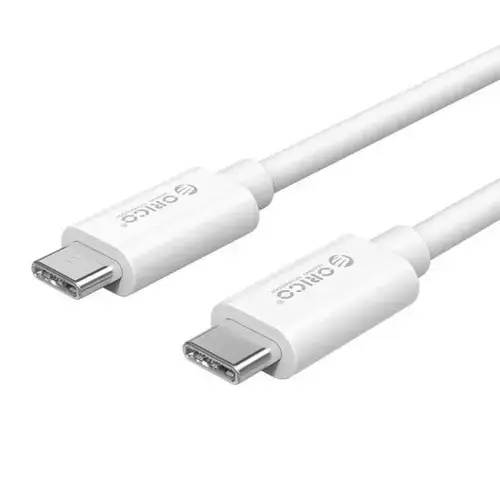 Cablu de date Orico CTC100-10, USB Type-C - USB Type-C, 1m (Alb)