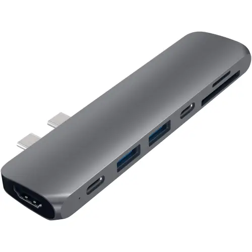 Docking station Satechi Aluminium TYPE-C PRO Hub, ThunderBolt 3, Space Grey