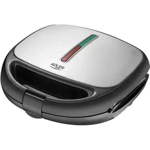 Sandwich maker multifunctional Adler AD3040, 1200W, 5-in-1 (Negru/Argintiu)