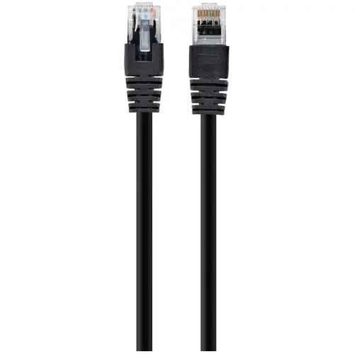 Cablu UTP GEMBIRD Cat6, cupru-aluminiu, 0.5 m, negru, AWG26, PP6U-0.5M/BK