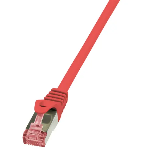 Cablu S/FTP LOGILINK Cat6, LSZH, cupru, 10 m, rosu, AWG27, dublu ecranat CQ2094S
