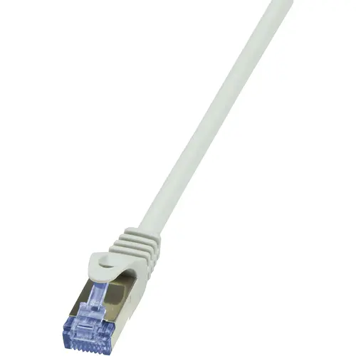 Cablu S/FTP LOGILINK Cat7, LSZH, cupru, 600MHz, mufe RJ45 Cat6a, 0.25 m, gri, AWG26, dublu ecranat CQ4012S