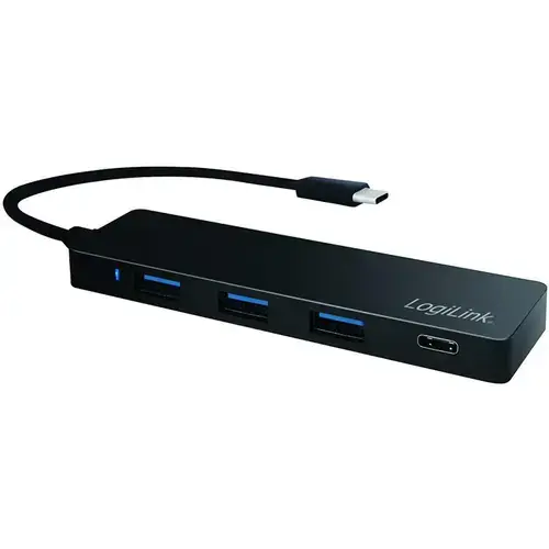 Hub USB Logilink UA0311, alimentare USB-C, 4 x USB 3.0