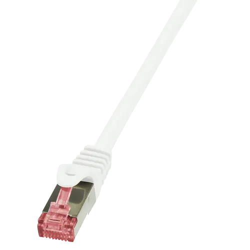 Cablu S/FTP LOGILINK Cat6, LSZH, cupru, 1.5 m, alb, AWG27, dublu ecranat CQ2041S