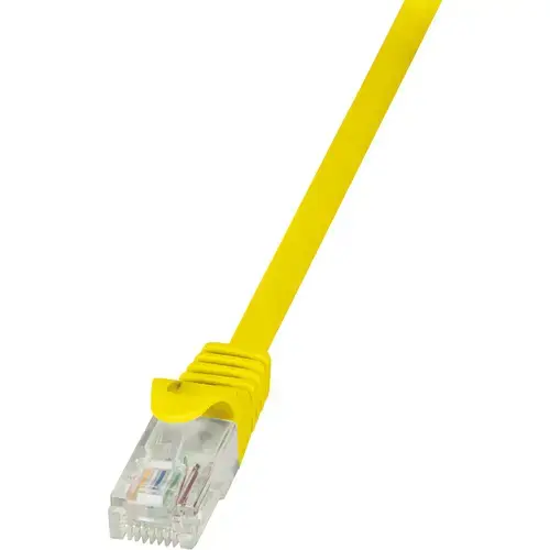 Cablu UTP LOGILINK Cat5e, cupru-aluminiu, 0.25 m, galben, AWG26, CP1017U