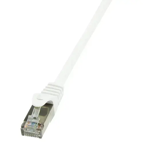 Cablu FTP LOGILINK Cat6, cupru-aluminiu, 0.25 m, alb, AWG26, ecranat CP2011S