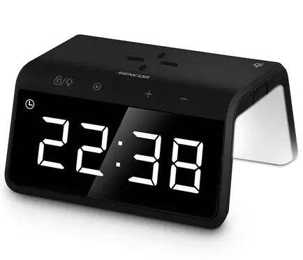 Ceas digital cu incarcare wireless Sencor S-SDC7900QI (Negru)