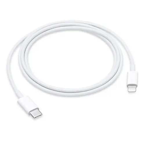 Cablu de date Apple MM0A3ZM/A, USB-C - Lightning, 1m (Alb)