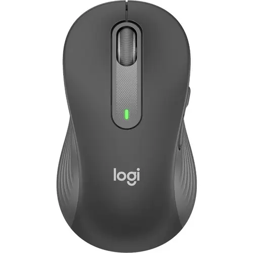 Mouse Wireless Logitech Signature M650 L Left, Bluetooth/USB, recomandat pentru mana stanga (Gri)