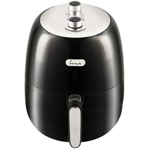 Friteuza cu aer cald FRAM FAF-1500BK, 1500W, 3.2L, vas detasabil anti-adeziv, termostat reglabil 80-200˚C, temporizator 30 min, protectie supraincalzire, Negru