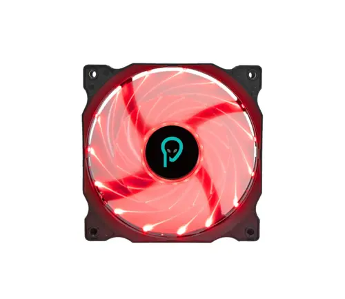 Ventilator Spacer PC 120x120x25 mm SPFC-120-4P-RD, rulment hydraulic, 74 CFM, conector 4-pin, led rosu