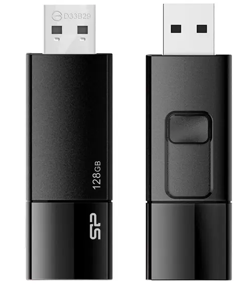 Memorie USB Silicon Power Blaze B05, 128GB, USB 3.2 (Negru)