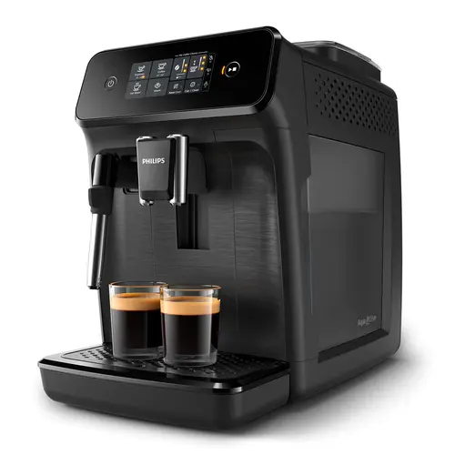 Espressor automat Philips EP2224/10, 2 Bauturi, Rasnita Ceramica, Sistem de Spumare a Laptelui, Ecran Tactil (Negru)