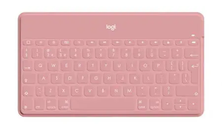Tastatura Bluetooth Logitech Keys-To-Go, pentru iPhone, iPad, Apple TV, Mac, layout UK (Roz)
