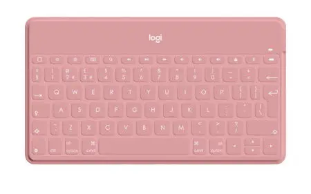 Tastatura Bluetooth Logitech Keys-To-Go, pentru iPhone, iPad, Apple TV, Mac, layout UK (Roz)