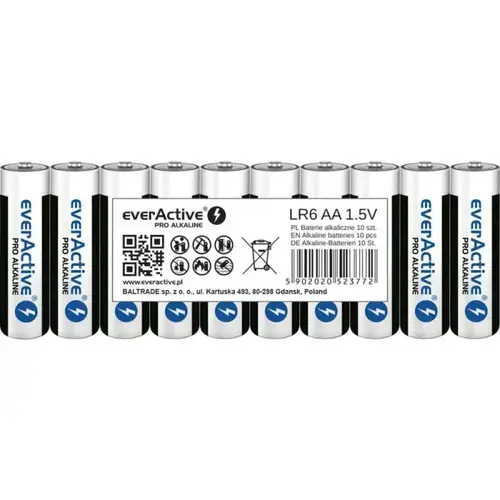 Set Baterii everActive Pro Alkaline AA , LR06 1.5V, 10 Baterii