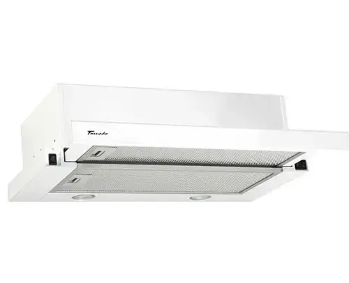 Hota Telescopica Incorporabila Tornado Storm 700 (60), 1 motor, latime 60 cm, 3 viteze, absorbtie 700 m3/ora (Alb)