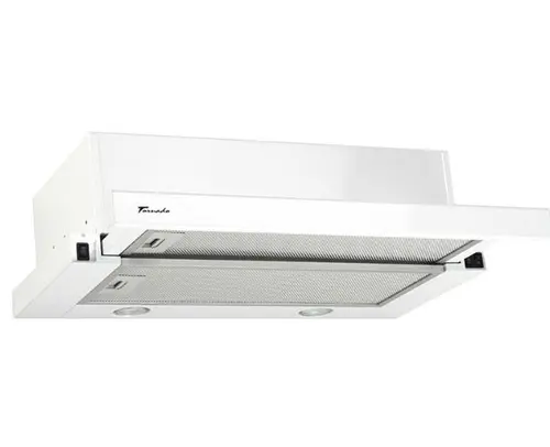 Hota Telescopica Incorporabila Tornado Storm 700 (60), 1 motor, latime 60 cm, 3 viteze, absorbtie 700 m3/ora (Alb)