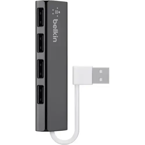 Hub Belkin extra subtire pentru calatorie, 4 porturi USB 2.0