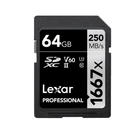 Card de Memorie Lexar Professional 1667x, SDXC, 64GB, Clasa 10, UHS-II