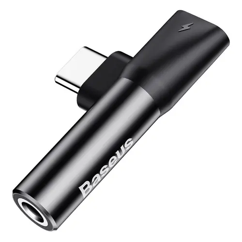 Adaptor Baseus L41, USB Type-C - USB Type-C / Jack 3.5mm Black (Negru)