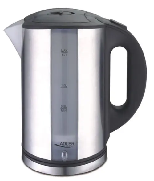 Fierbator de apa Adler AD 1216, 2000 W, 1.7 L (Negru/Argintiu)
