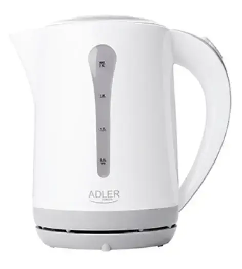 Fierbator de apa Adler AD 1244, 2000 W, 2.5 L (Alb/Gri)