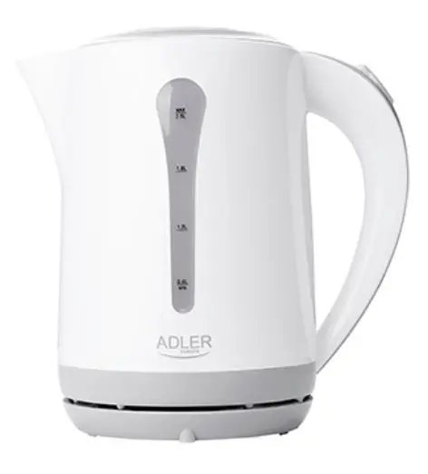 Fierbator de apa Adler AD 1244, 2000 W, 2.5 L (Alb/Gri)