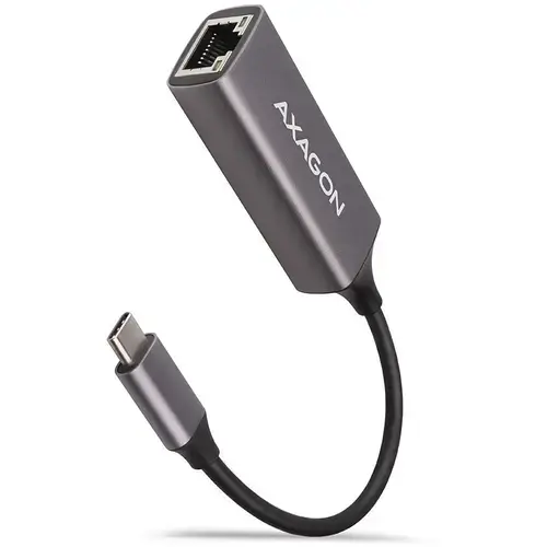 Placa de retea  Axagon ADE-TRC, USB 3.2 Gen 1 Tip-C - RJ45, Gigabit (Gri)
