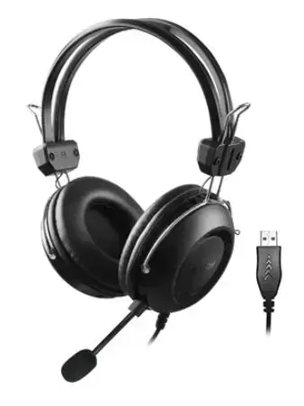 Casti Stereo A4Tech HU-35, Microfon, USB (Negru)
