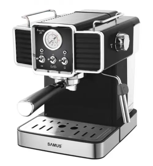 Espressor Samus BARISTA 20, 1350 W, 20 Bari, 1500 ml (Negru/Inox)