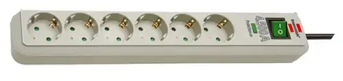 Prelungitor Brennenstuhl 141887, 6 prize Schuko, 1.5m, intrerupator (Gri)