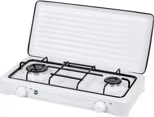Plita de exterior MPM SMILE-KN-02, 2 Arzatoare (Alb)