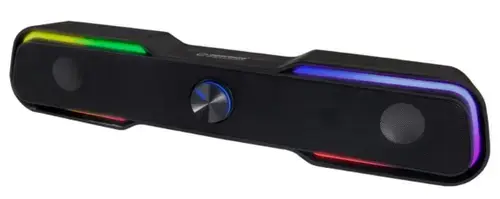 Soundbar Esperanza Rainbow APALA, USB, 6W, cu LED RGB, control volum (Negru)