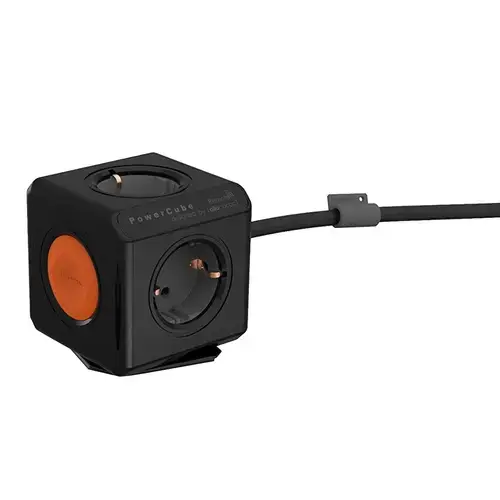 Priza PowerCube Allocacoc Extended, cablu 1.5 m, Negru
