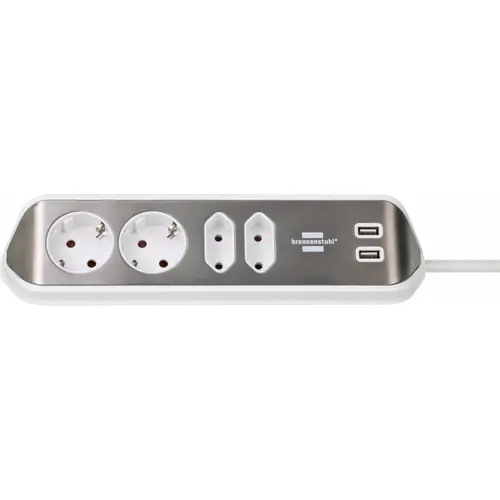 Priza multipla desktop, 4P, 2M, USB