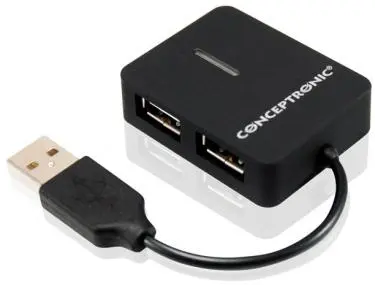 Hub USB C4PUSB2 4 porturi (Negru)